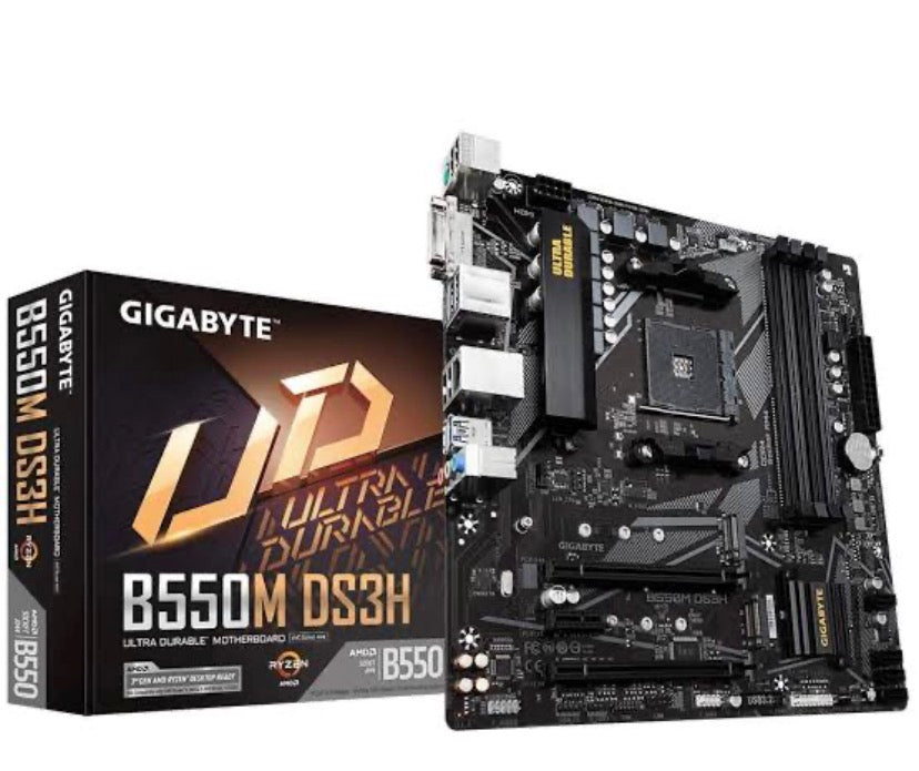 Gigabyte B550M DS3H Motherboard | AM4 Micro ATX Board with PCIe 4.0 + NVMe + DDR4 4733MHz